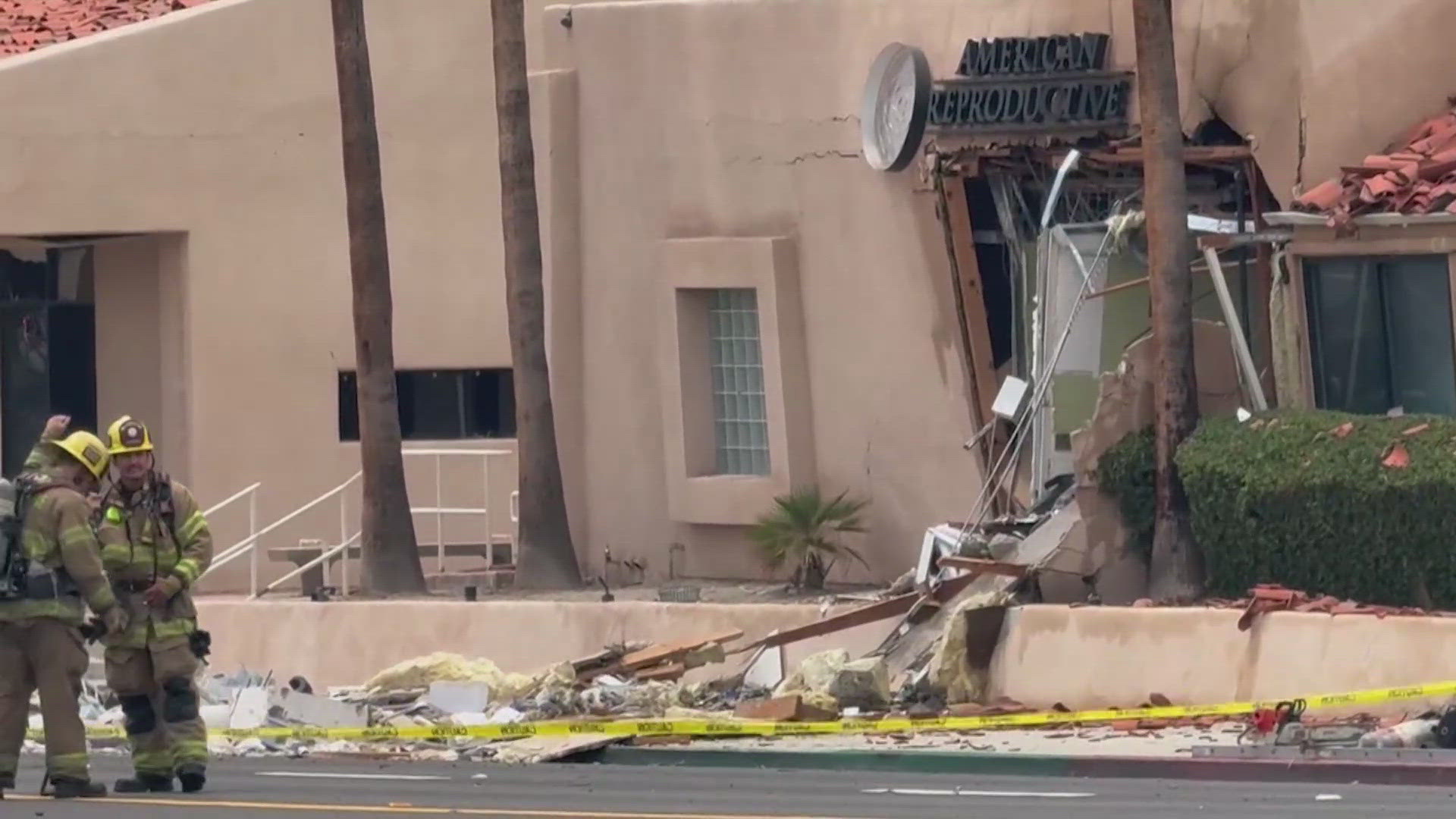 Vehicle explosion outside American Reproductive fertility clinic in California lead investigators to suspect an act of terrorism.