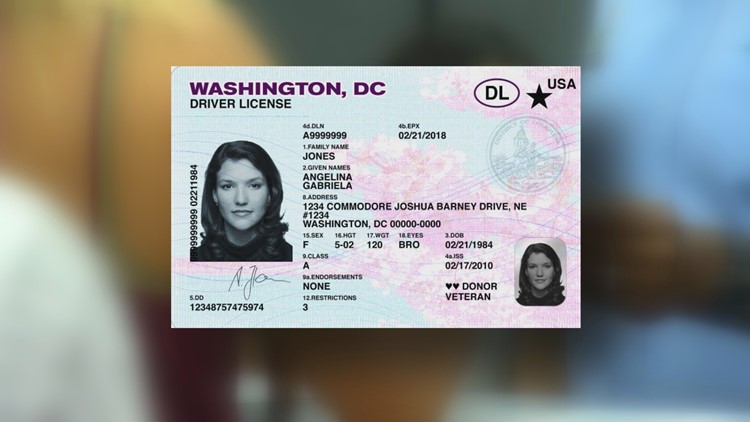 DC DMV REAL ID Driver License