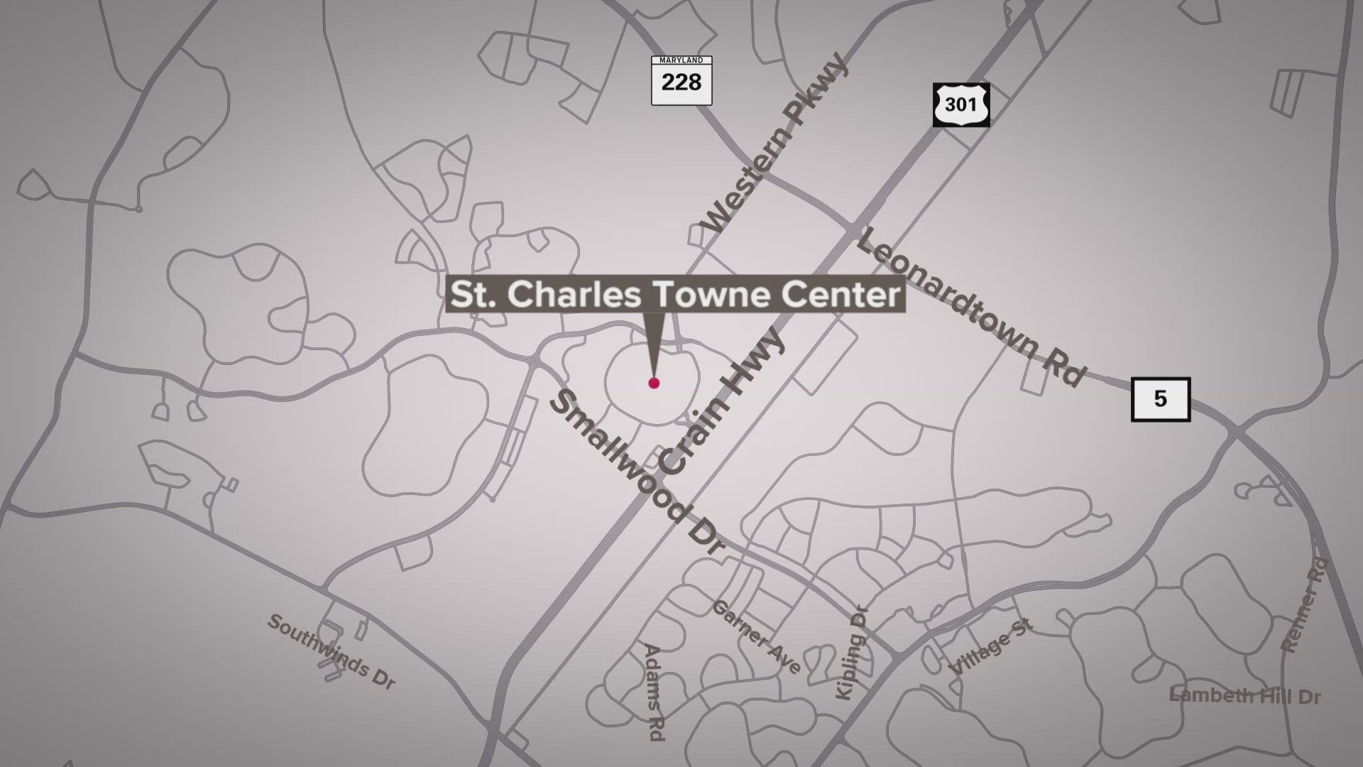 Officials say an initial report indicates that a group of teens may have shot a gun inside St. Charles Town Center in Waldorf, Maryland.