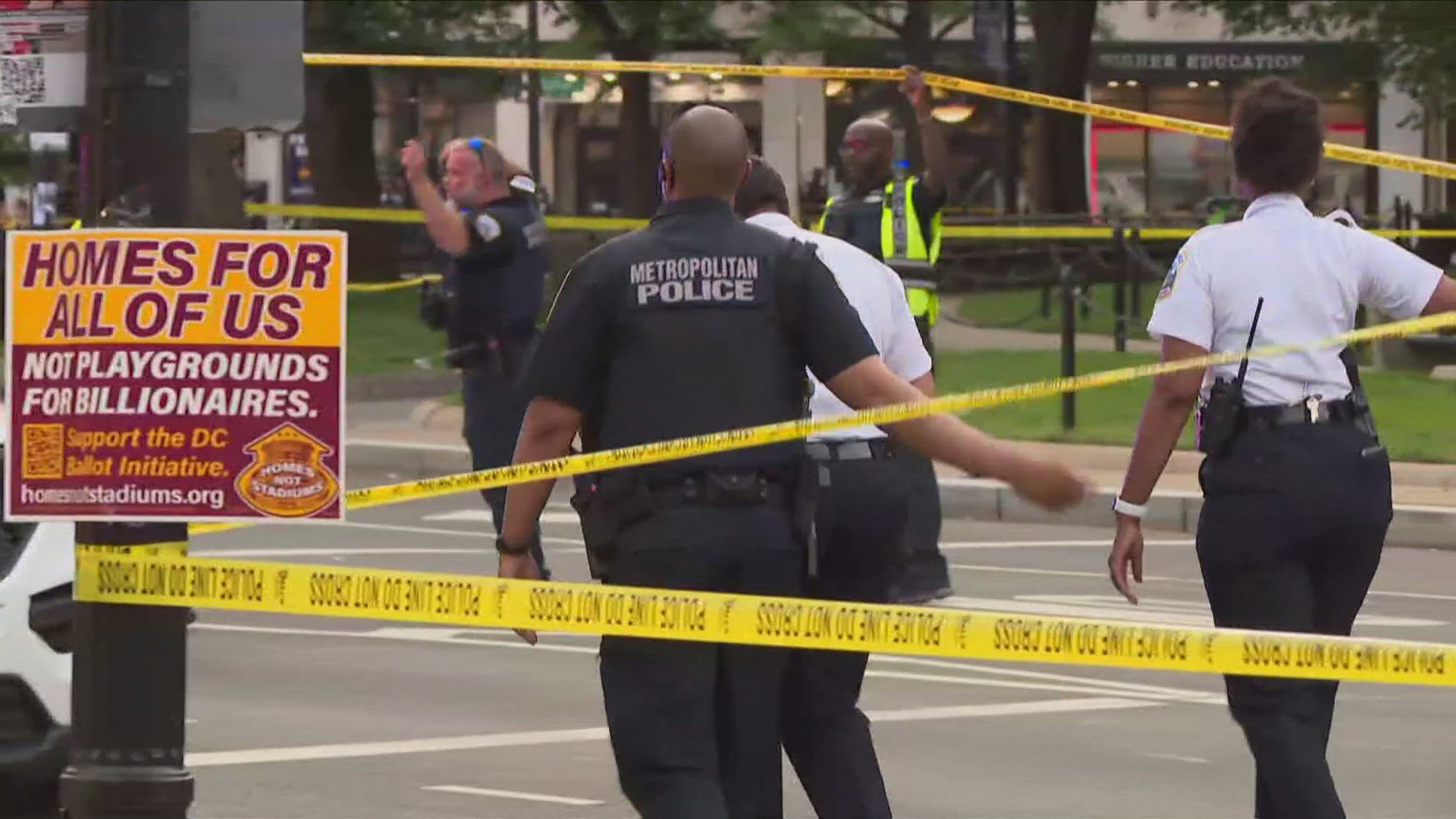Police had reported that two minors had been stabbed and one man had been shot in the foot, Saturday evening. 