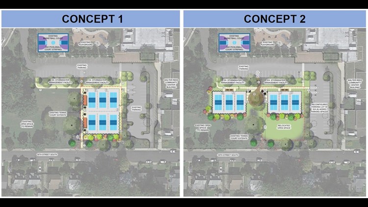 Help choose the design for the new pickleball courts at the Walter Reed Community Center in Arlington