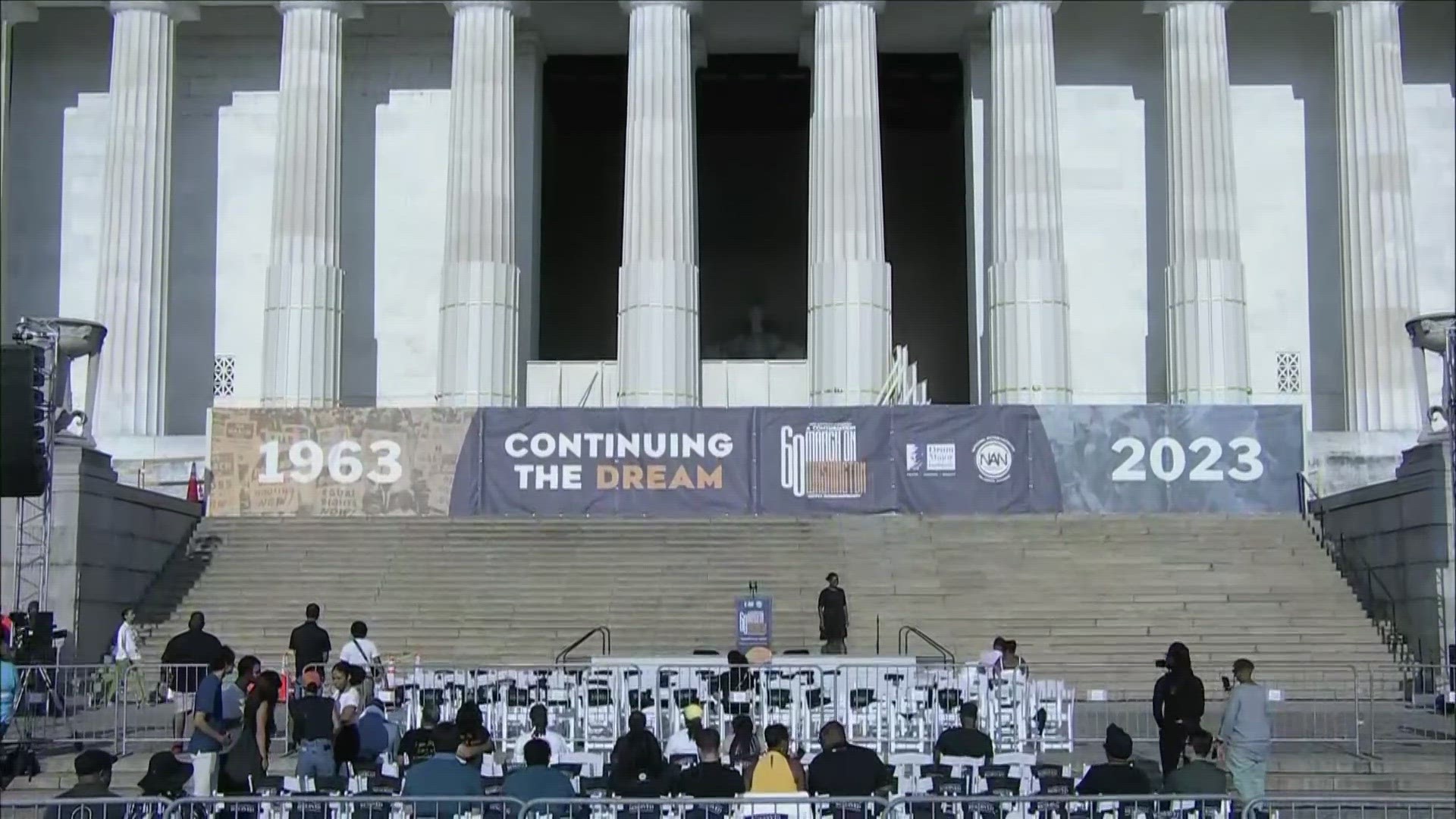 More than 75,000 people were expected on the Mall to commemorate the 60th anniversary of the March on Washington in D.C.