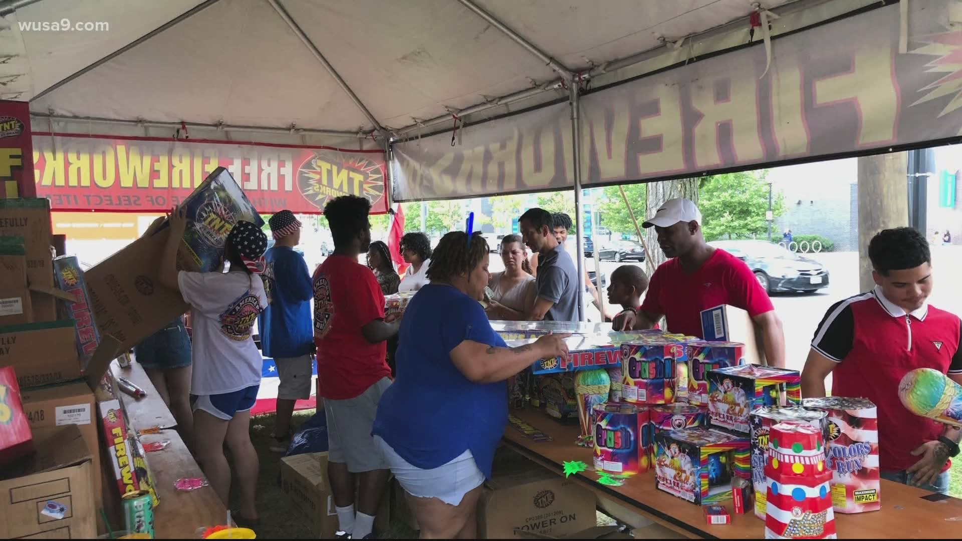 DCRA denied Capitol Works' license to sell fireworks due to "health emergency and demonstrations." Owner James Peters says it's a case of discrimination.