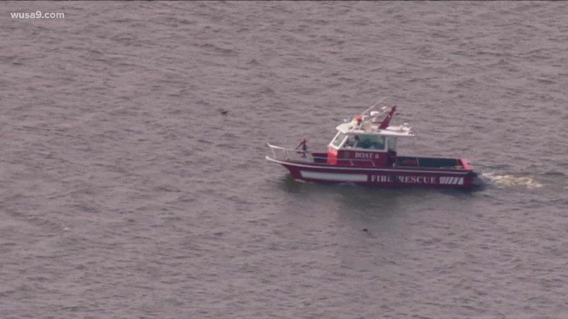 The Coast Guard is looking for a missing fisherman near Cobb Island in Maryland.
