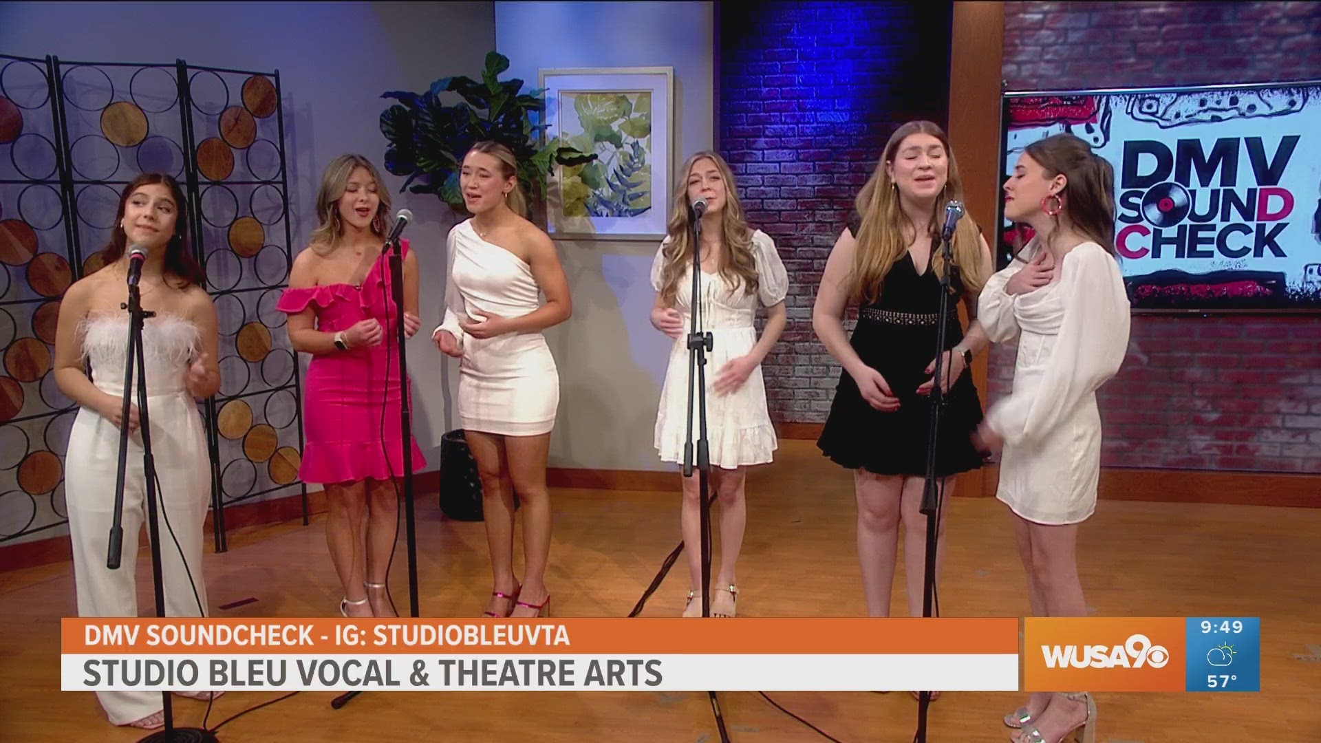 Tina Smothers and Madison Whitbeck introduce the Bleu Girls of Studio Bleu Vocal & Theatre Arts who perform their original song called "Pieces to Begin".