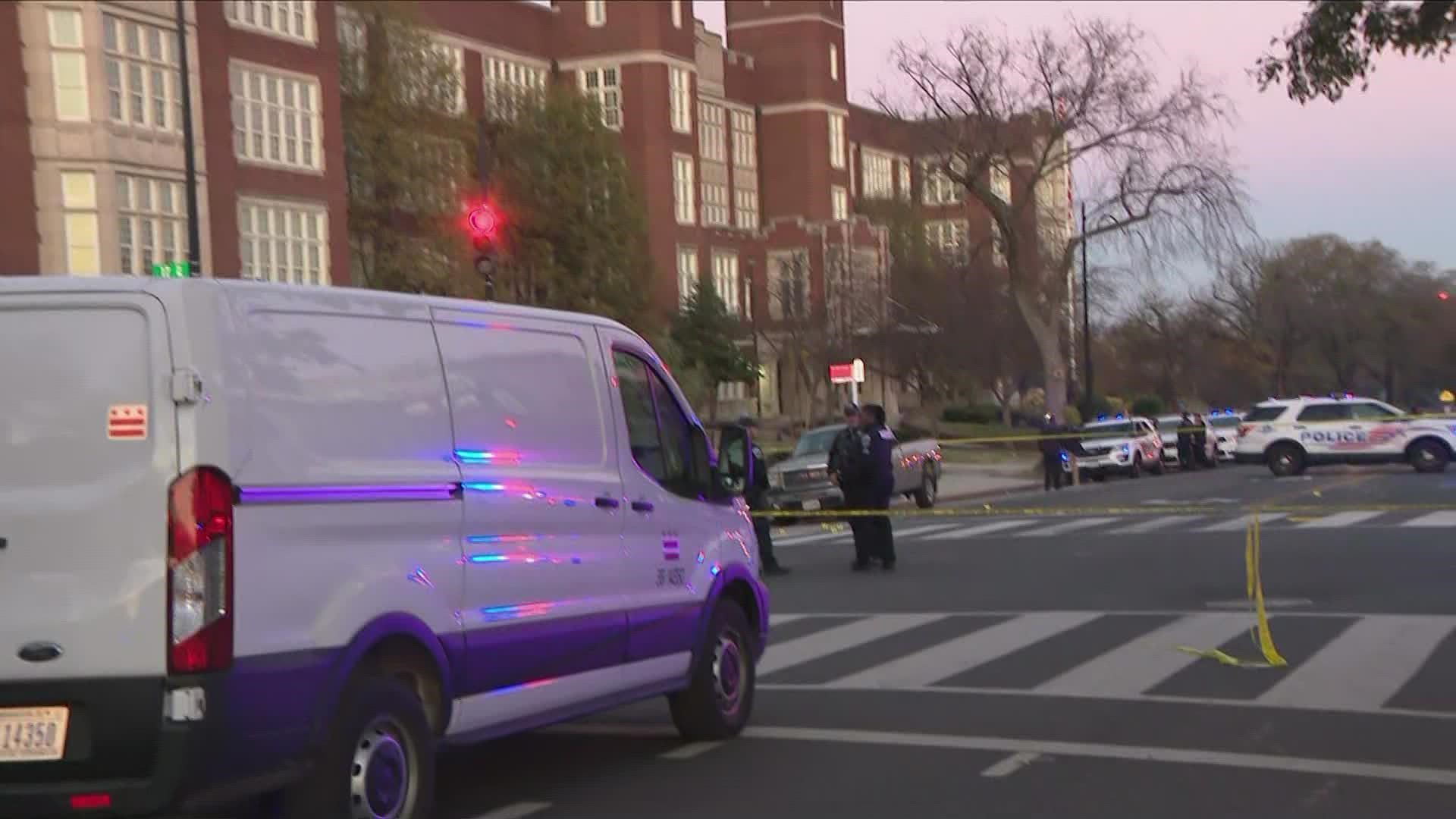 A 15-year-old boy was shot in the leg outside of a high school football game in Northeast D.C. on Thanksgiving. DC police said the shooting of the teen was targeted.
