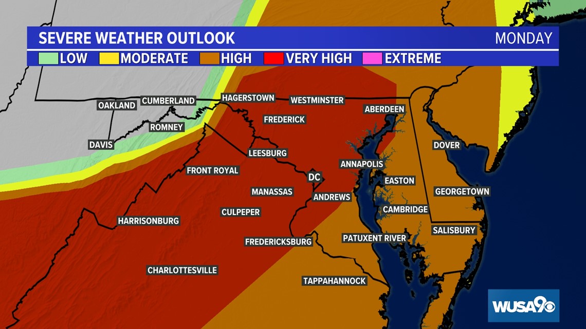 Severe storms with wind, hail, tornadoes DMV | wusa9.com