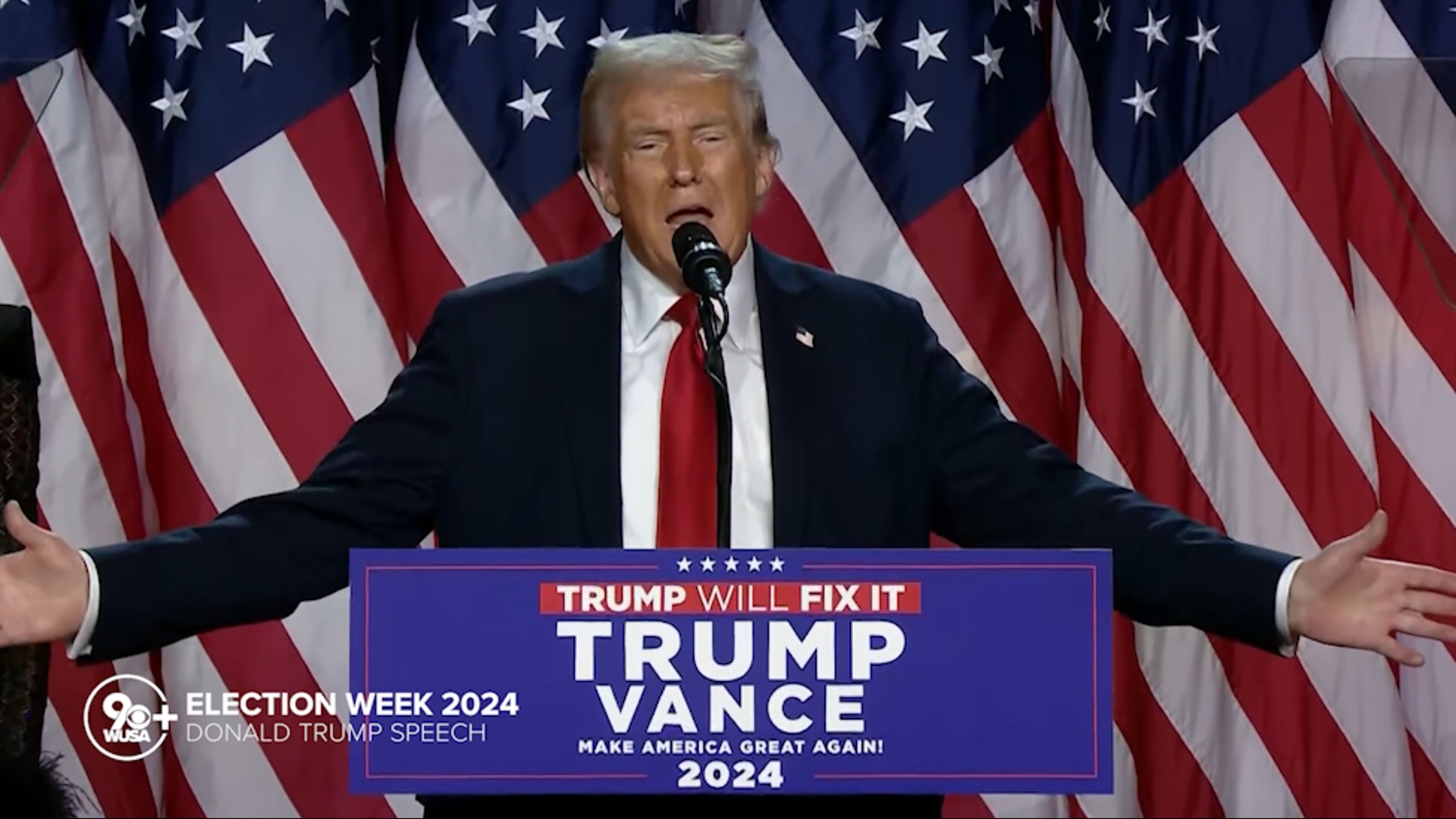 Watch Donad Trump's full victory speech from Florida, Kamala Harris' full concession speech at howard and President Joe Biden's White House address. 