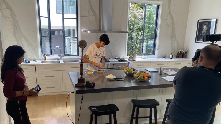 16-year-old Chevy Chase celebrity chef dazzling audiences with his culinary creations