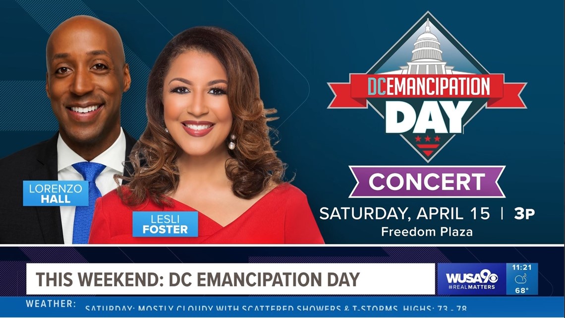 WUSA9's Lesli Foster, Lorenzo Hall to host Emancipation Day Celebration in DC