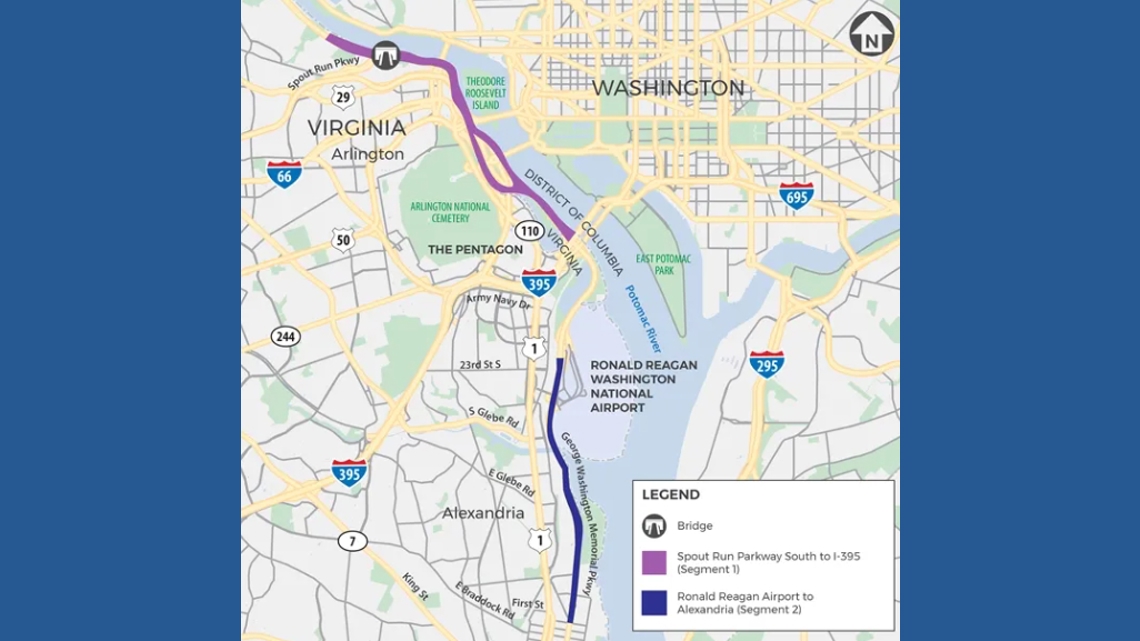 Expect slowdowns on GW Parkway as resurfacing project begins
