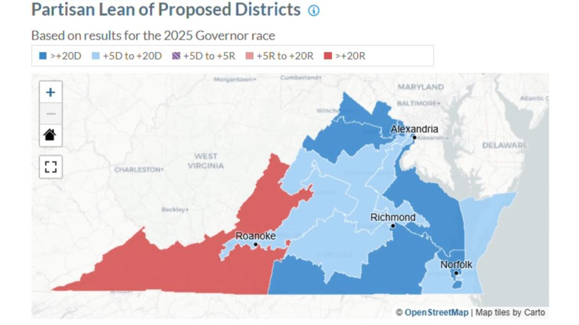 Virginia voters to decide on redistricting amendment potentially shifting House balance