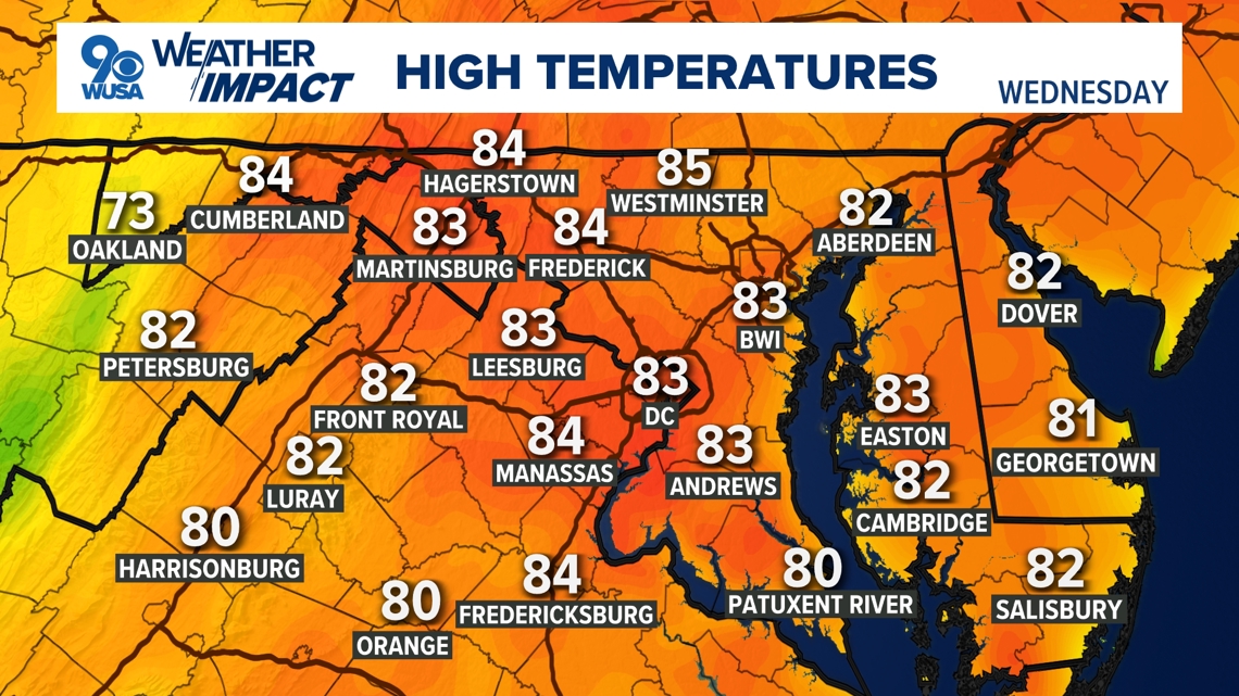 DC Forecast | Seasonal midweek turns to hot weekend