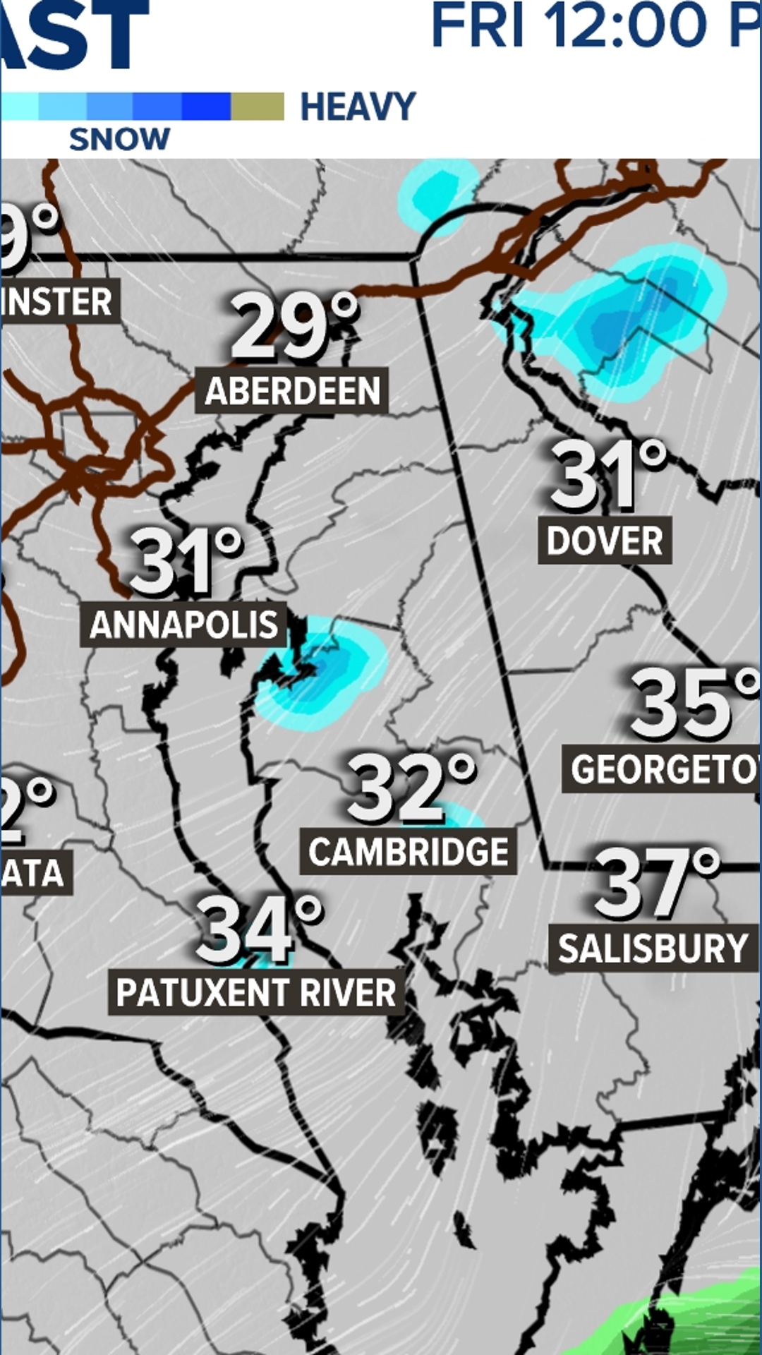 Weather Impact Alert: Light snow and flurries falling across parts of ...