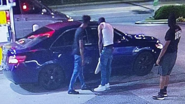 Police looking for three suspects, vehicle after 2 injured in shooting at Shell gas station