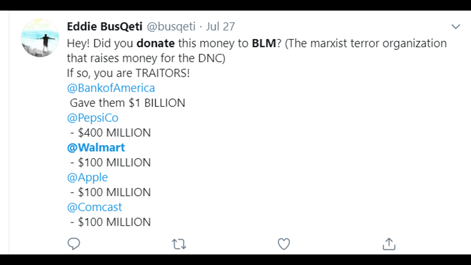 Verify What companies donated to Black Lives Matter