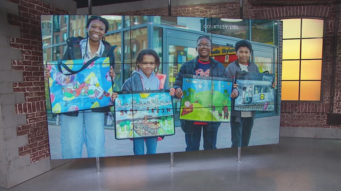 Student artists design special Lidle shopping bags