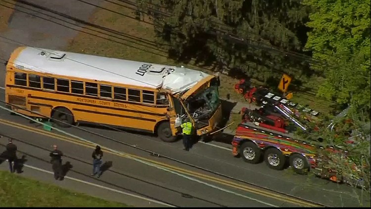 Schol bus crash leaves 4 kids, 1 adult injured in Montgomery Co ...