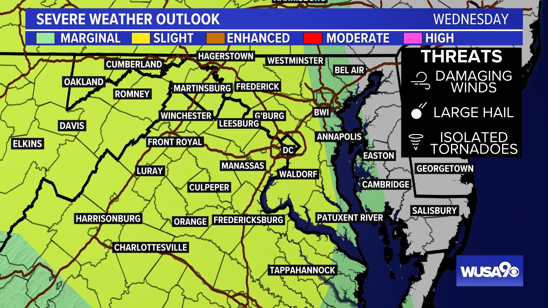 Severe Storms in DMV Wednesday. | wusa9.com