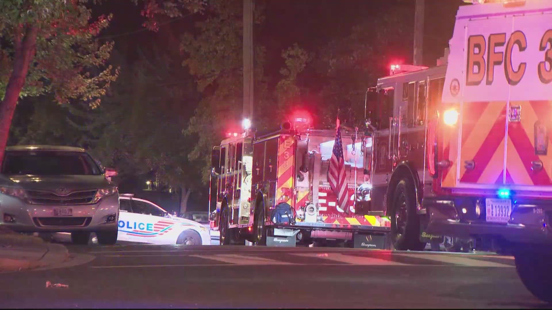 DC Fire and EMS crews were responding to an accident last night -- when someone started shooting at them.