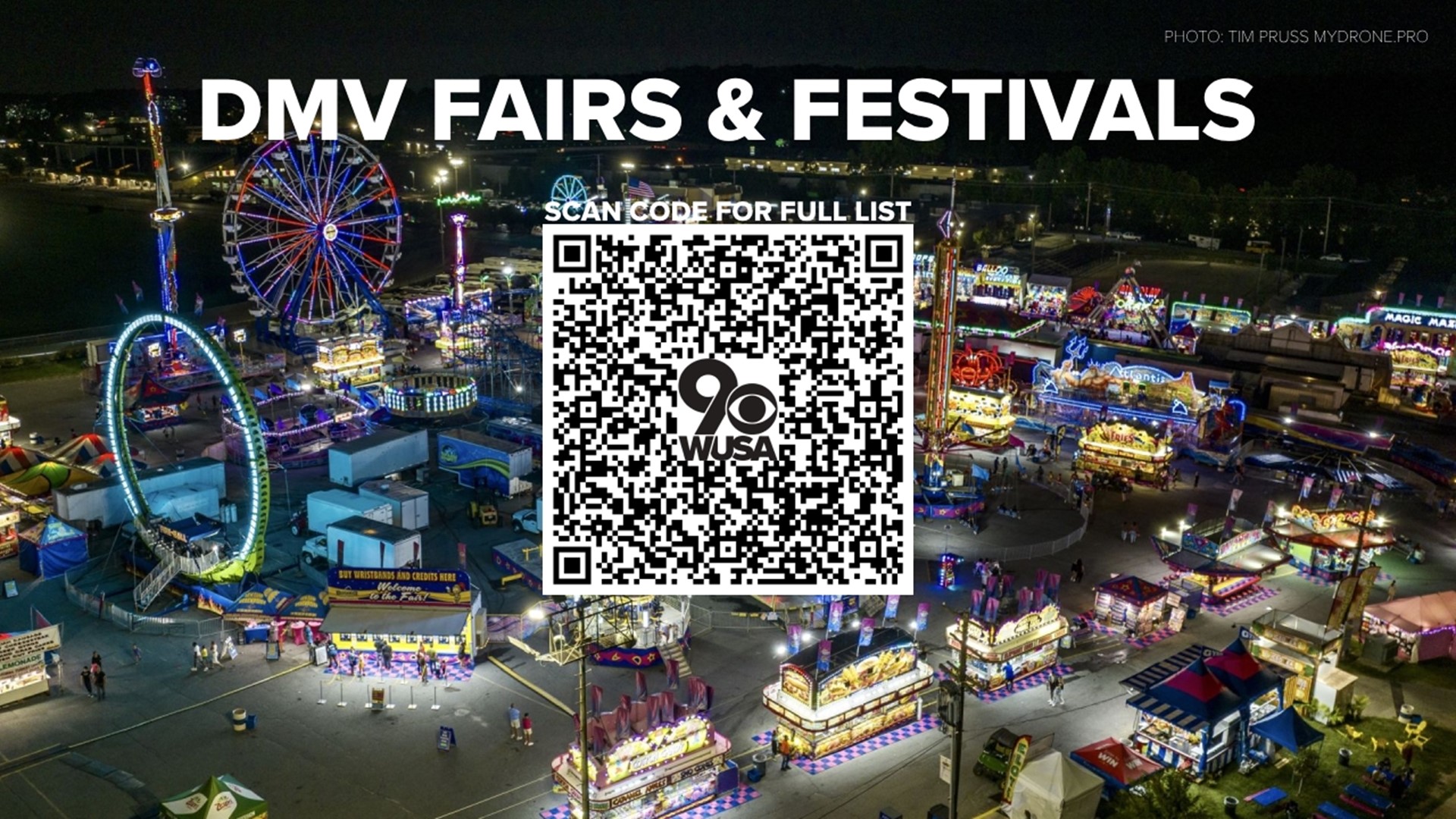 Scan QR code for a list of festivals and fairs around the DC region.