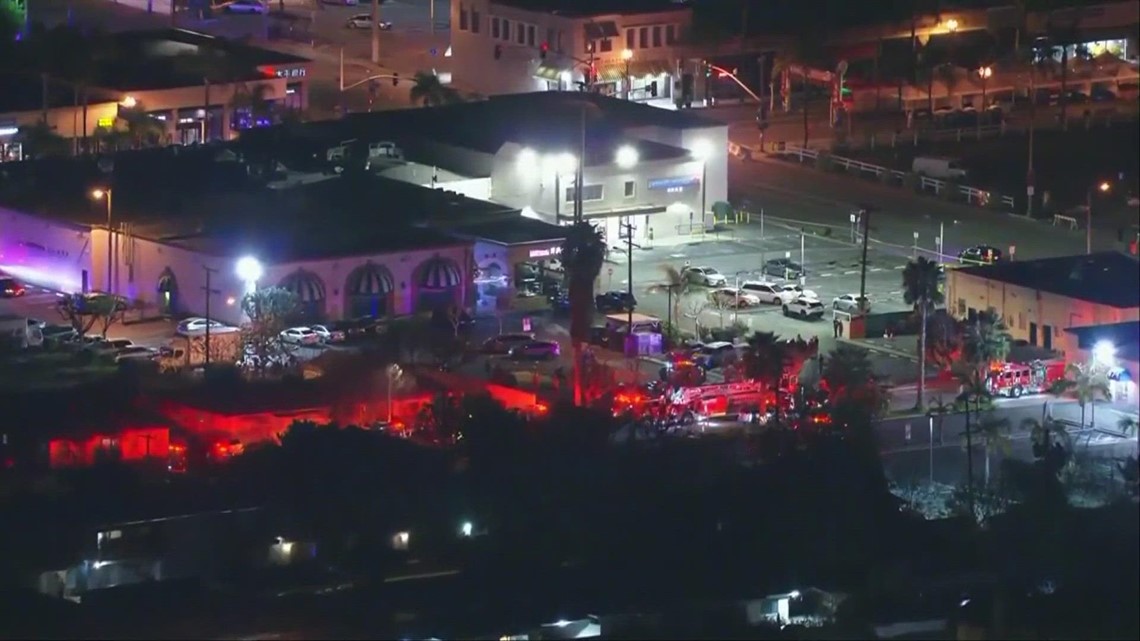10 dead in mass shooting near LA, police search for gunman