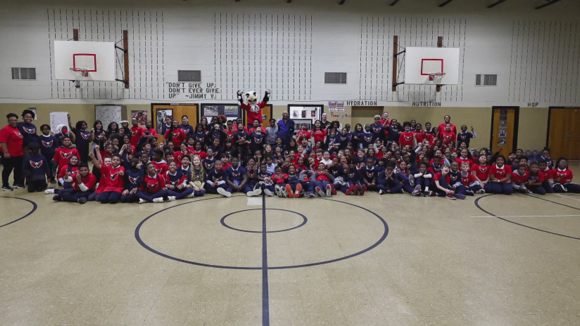 In celebration of the milestone, the Capitals hosted a hockey school clinic at Capital Heights Elementary School.