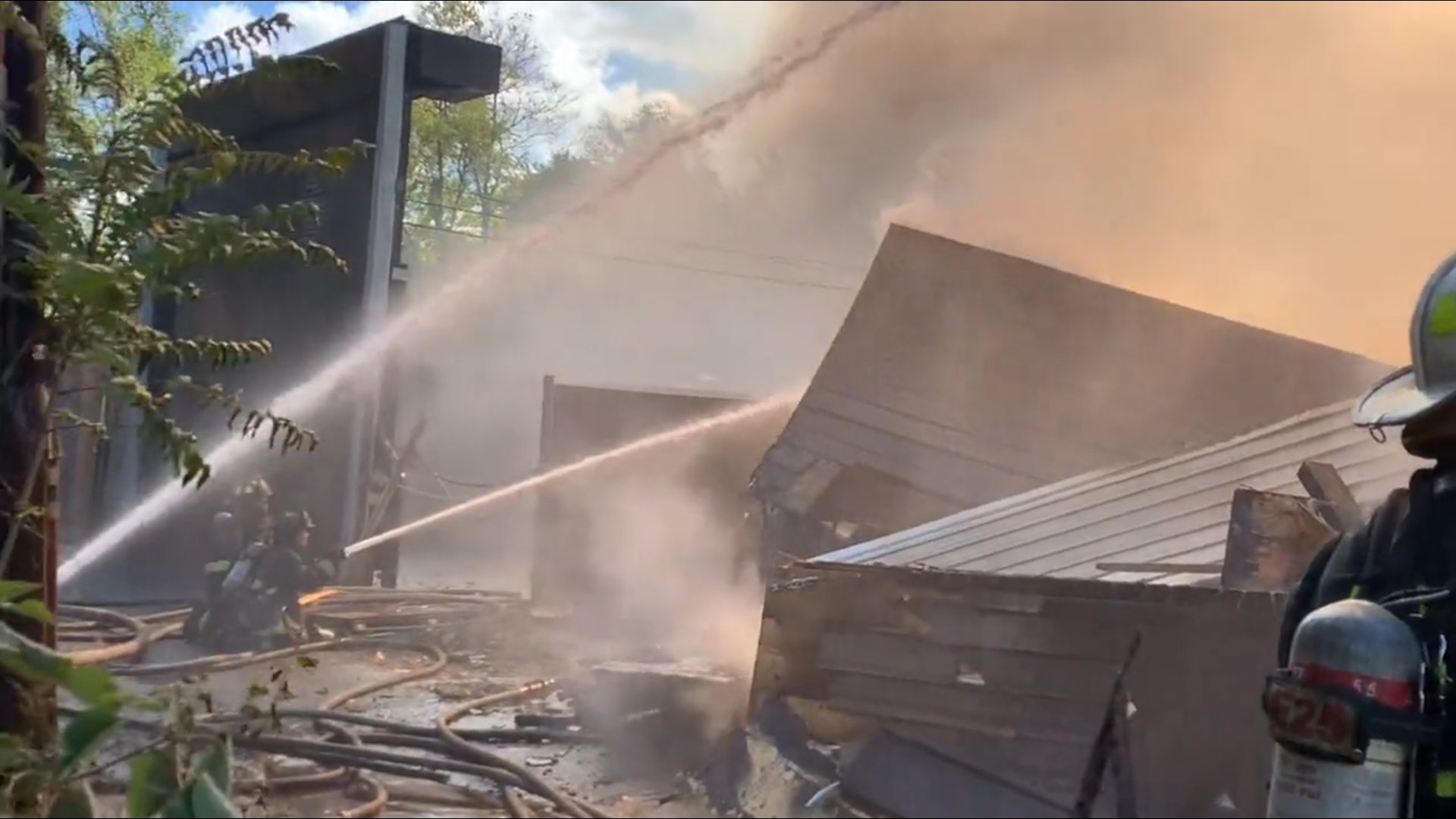 Fire burns through home in Southeast DC