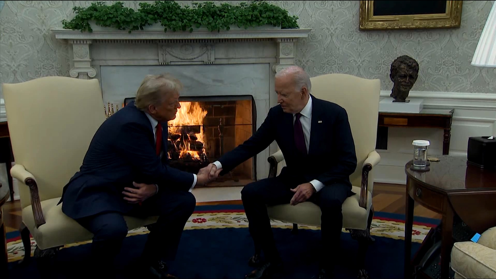 President-elect Donald Trump and President Biden met at the White House as part of the transition process, a formality that Trump didn't extend to Biden in 2020.