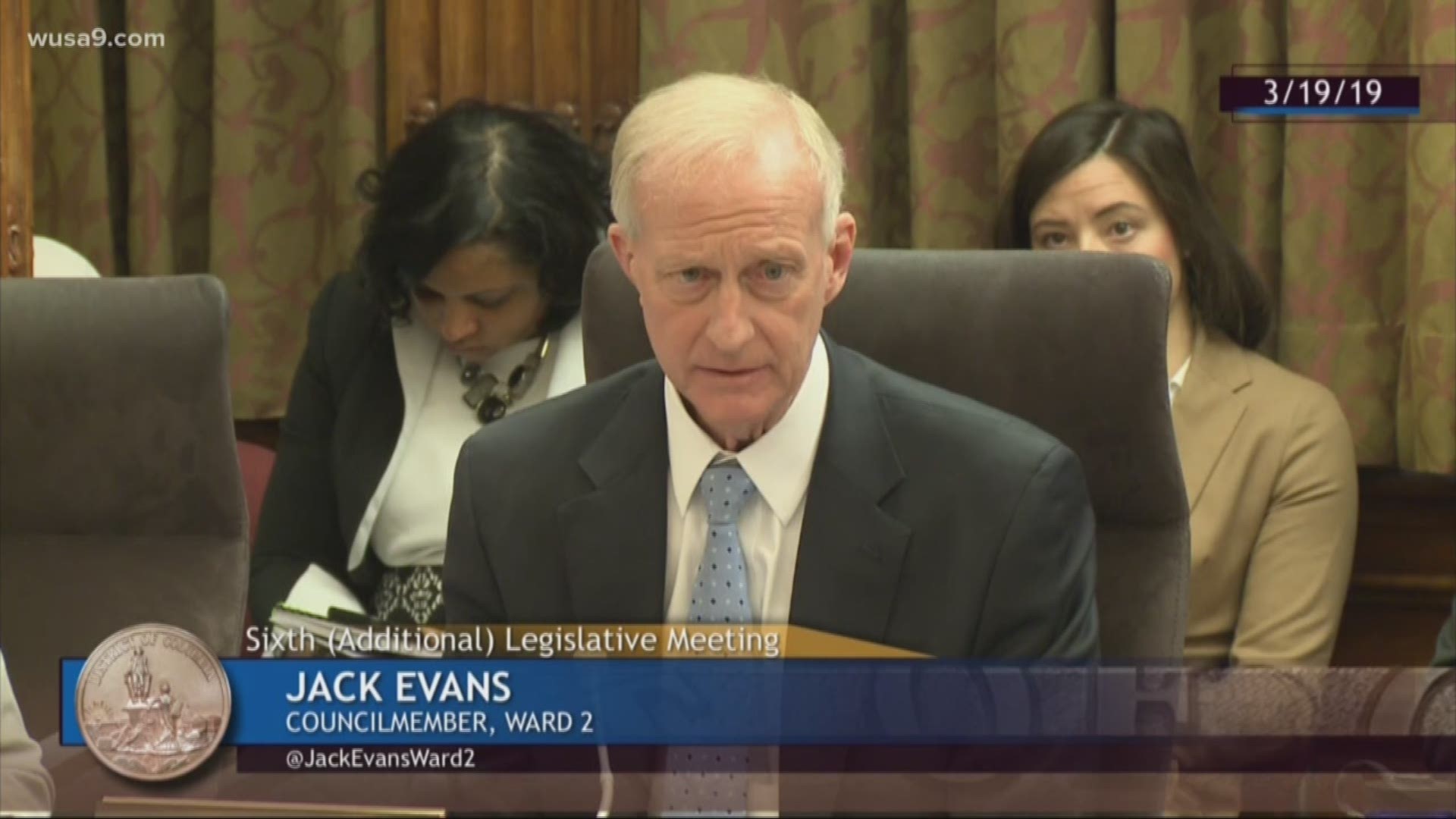 By unanimous vote, the DC Council agreed to reprimand its longest serving member, councilman Jack Evans.