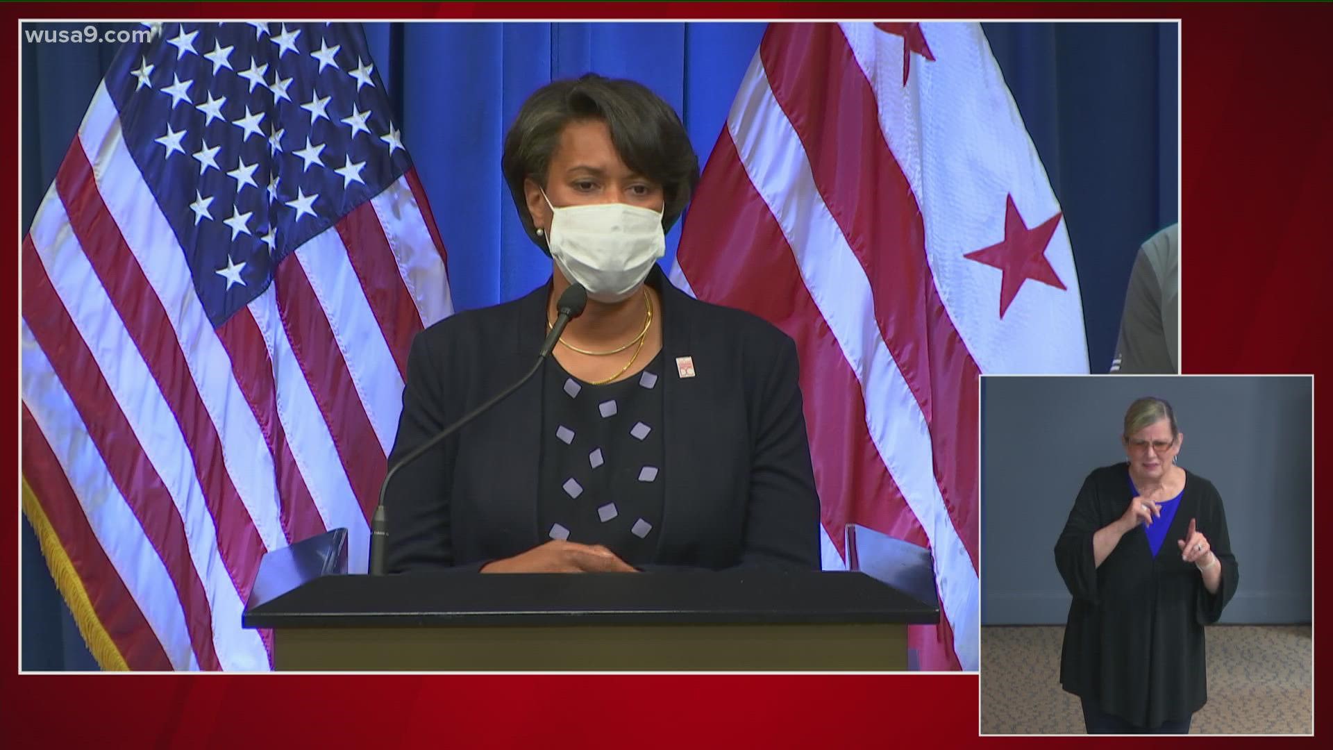 Mayor Muriel Bowser's office states that those who are fully vaccinated do not have to wear a mask indoors or outdoors -- except for a few settings.