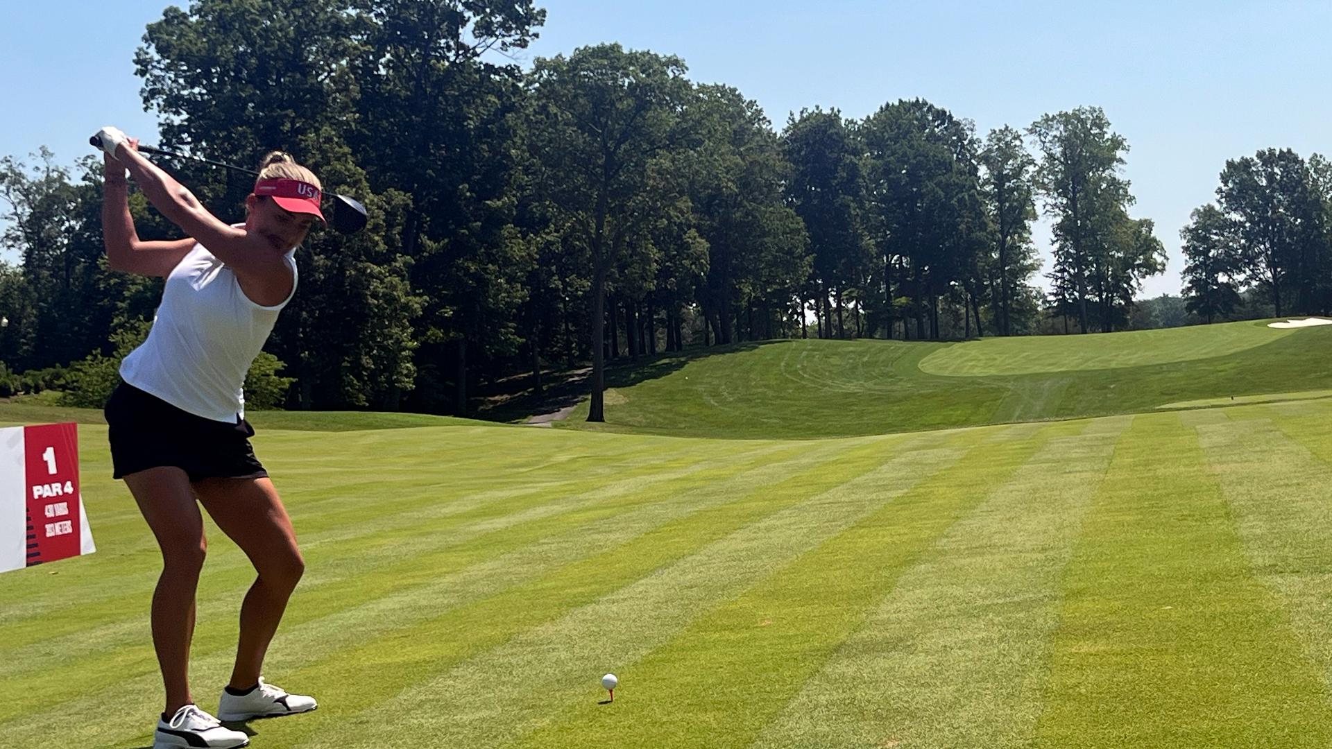 The 29-year-old Thompson, who turned pro at age 15, made her Solheim Cup debut at Colorado Golf Club in 2013 .