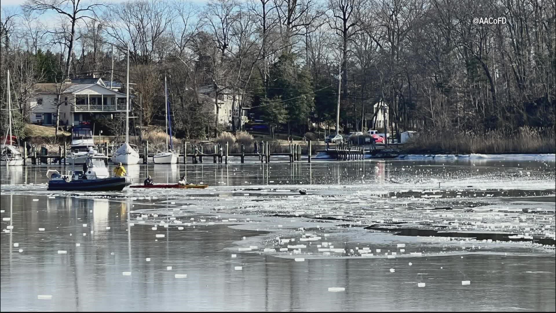 A small plane crash ran off its runway and crashed in the water in Anne Arundel County, Maryland on Monday morning, the Anne Arundel County Fire Department said.