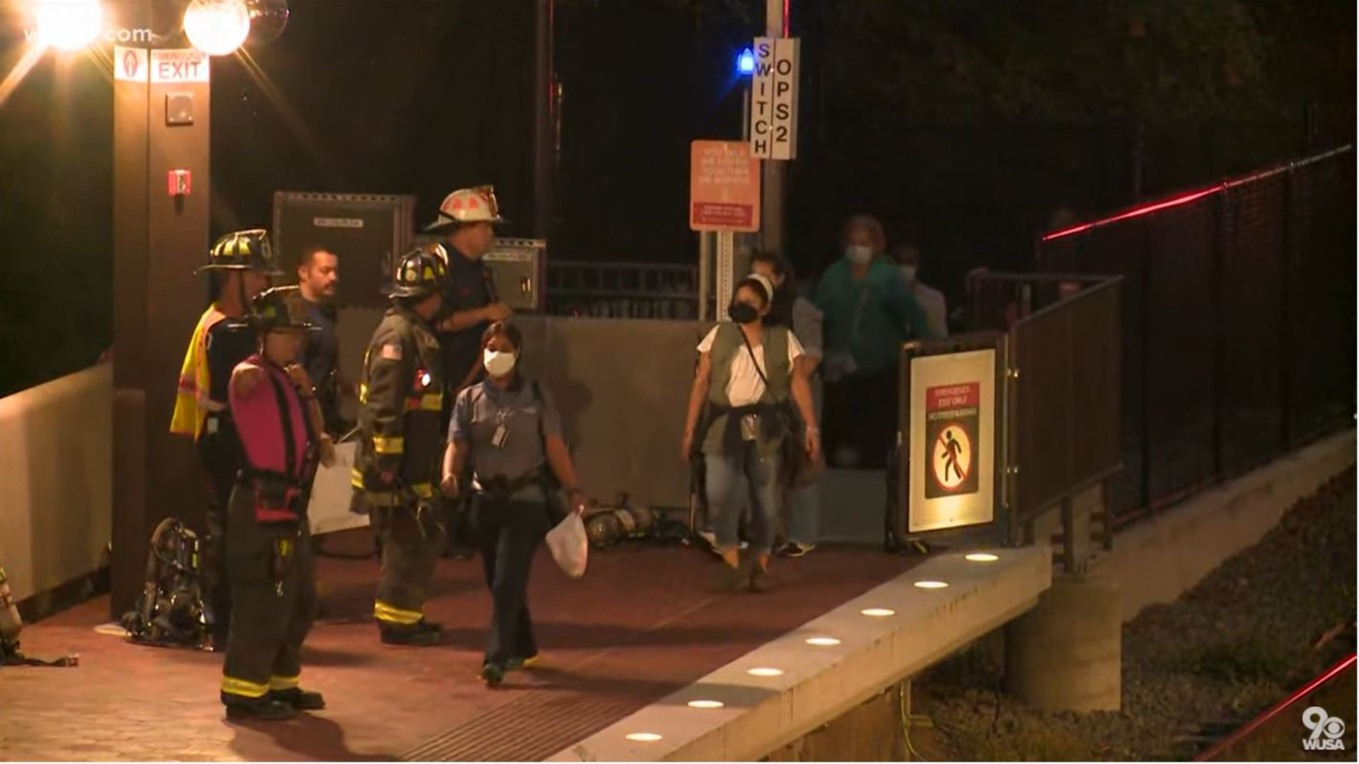 The incident happened just before 5 p.m. when the Blue Line 7000-series train partially derailed in a tunnel between Rosslyn and Arlington Cemetary.