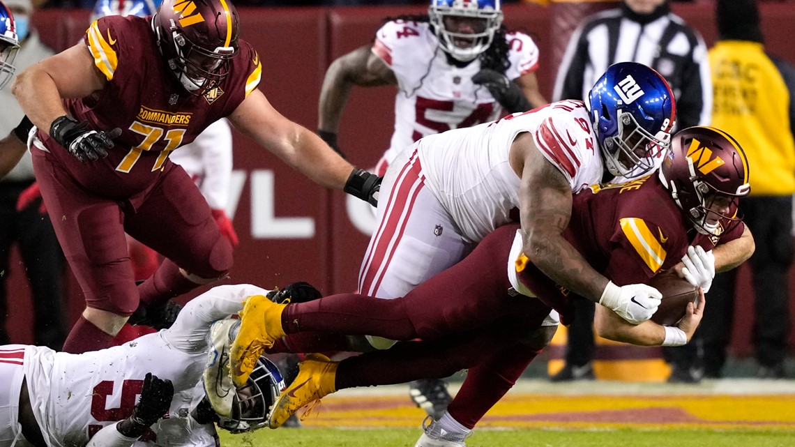 Giants, Commanders Week 15 rematch moved to primetime