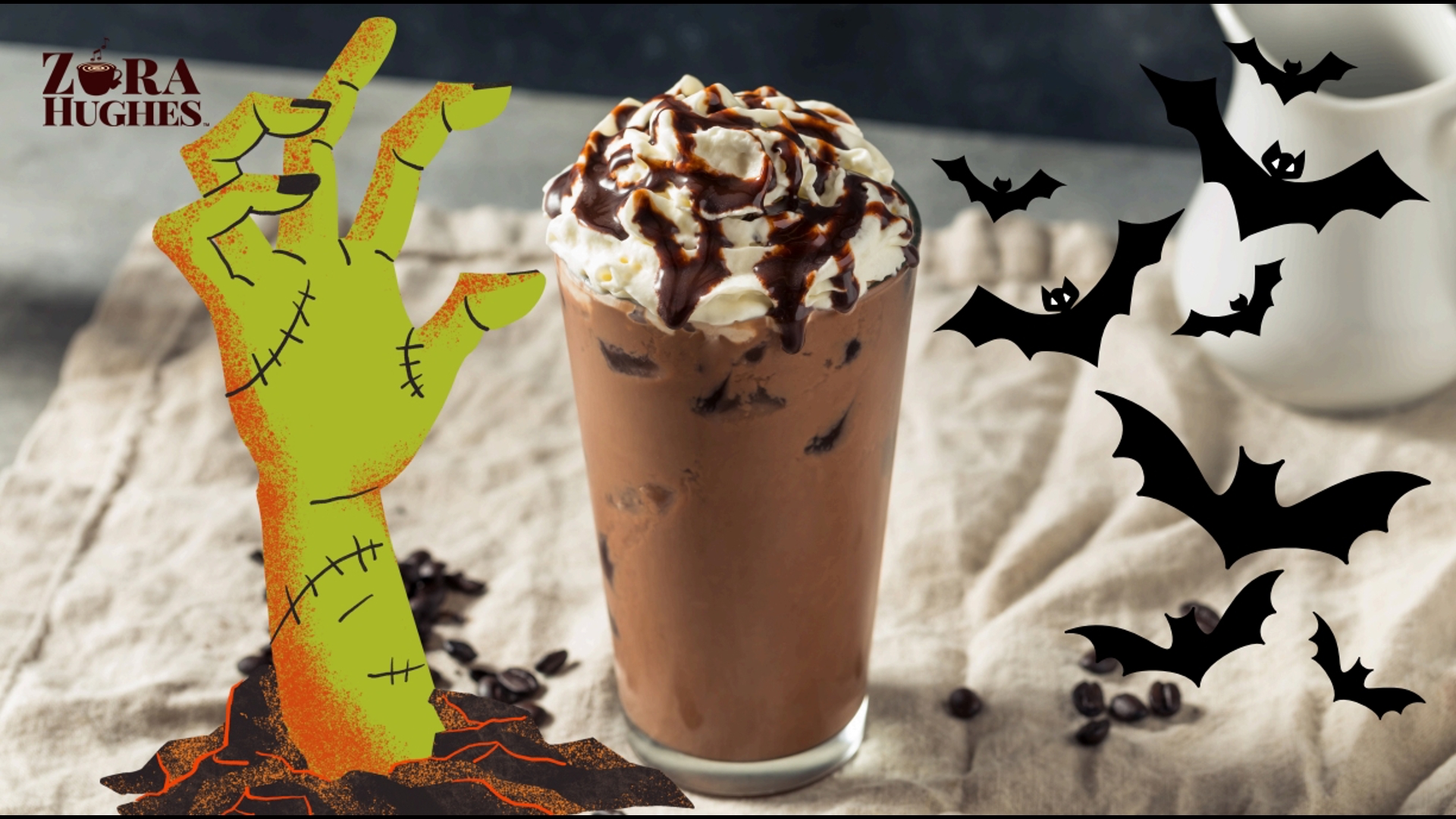 Anthony Patterson the owner of ZoraHughes whipped up some spooky coffee based drinks for us that are perfect for the season!