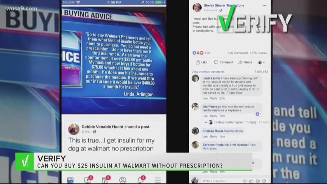 VERIFY Can diabetics buy 25 'overthecounter' insulin at Walmart