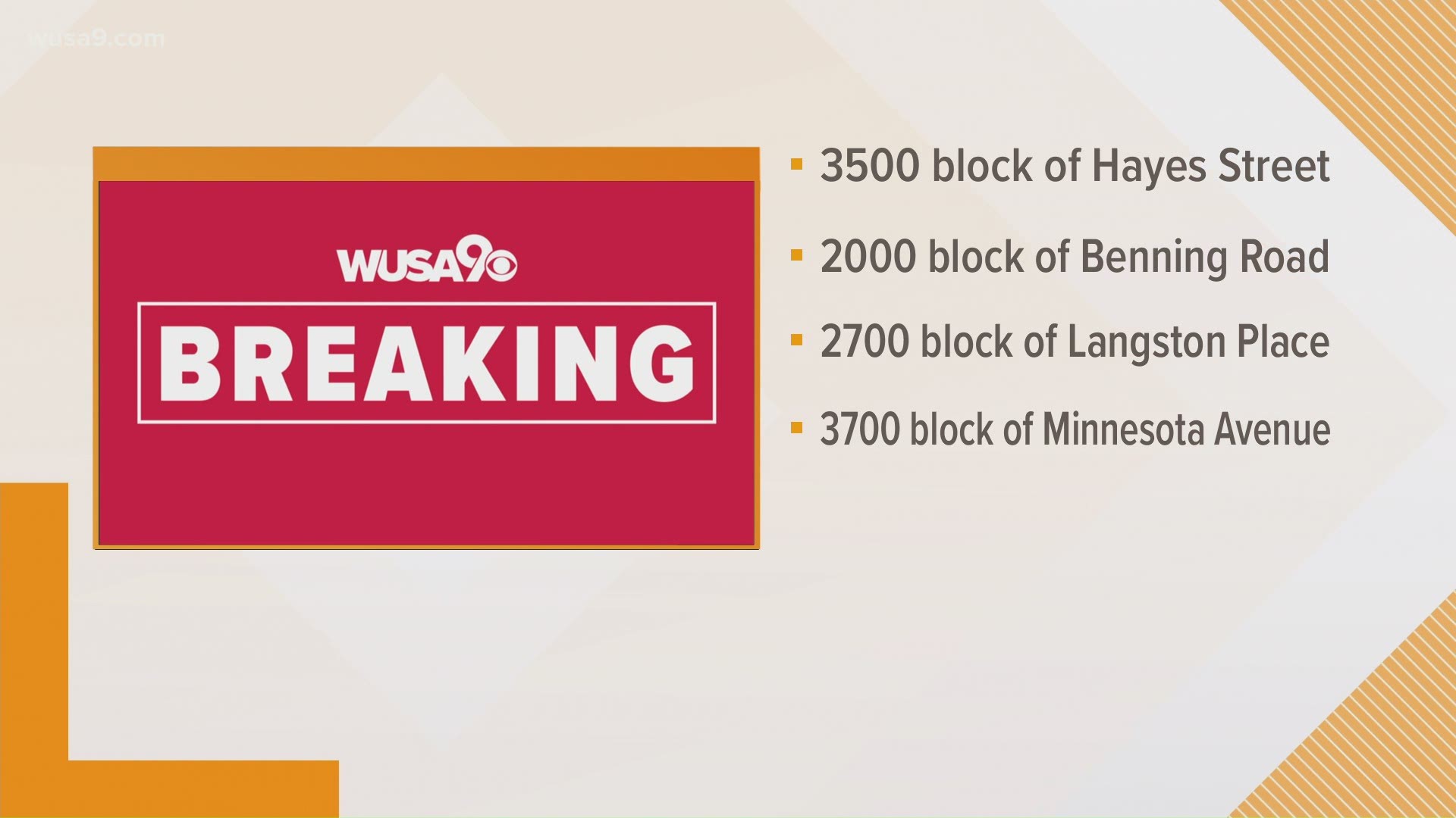 Four shootings were reported in D.C. overnight and into Sunday morning.