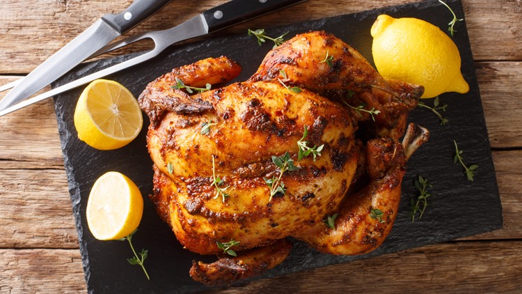 A delicious and easy way to roast a whole chicken at home, with lemon and thyme