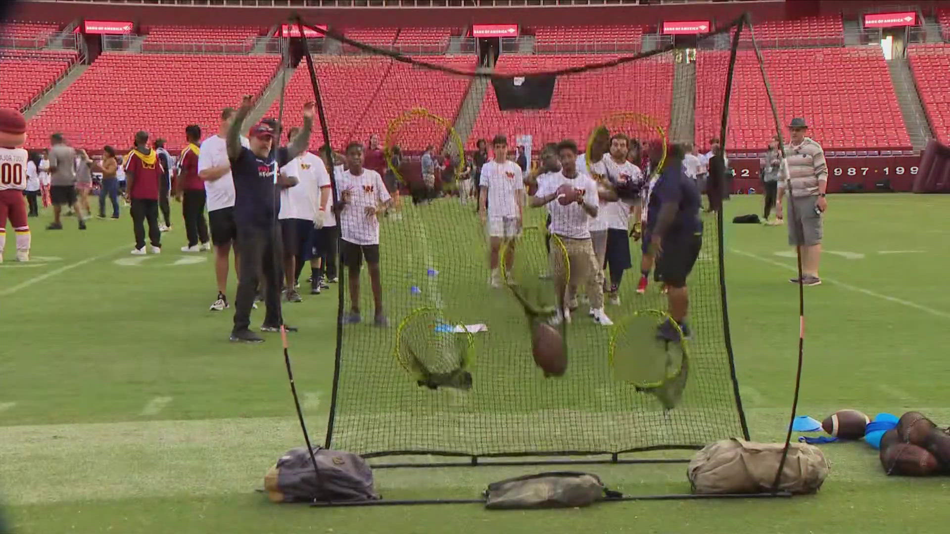 The Washington Commanders, along with Bank of America and the Special Olympics, hosted a "Play it Forward" clinic on Thursday.