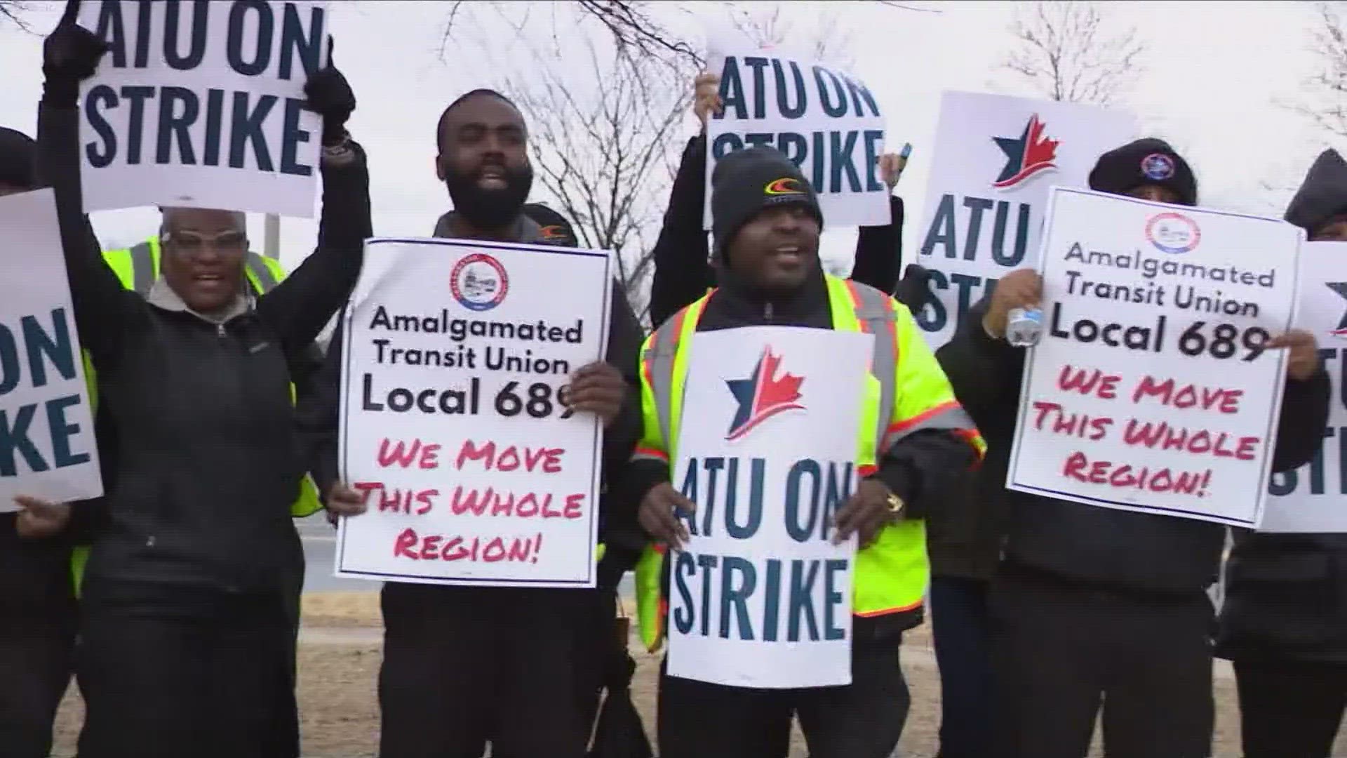 Those on strike are asking for better pay, more sick leave, and a retirement plan.