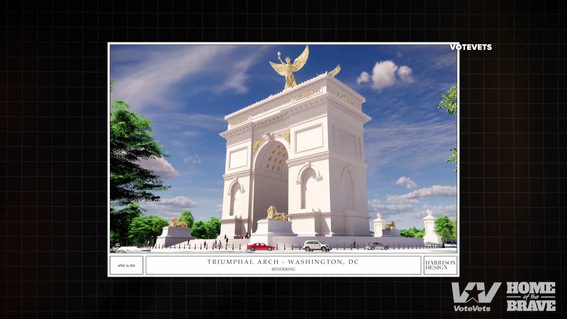 Trump says proposed 'Triumphal Arch' near Arlington will house military complex with drones and snipers; project awaits approval amid opposition