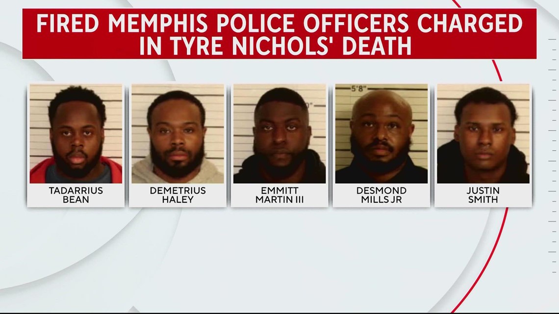 5 Memphis cops charged with murder in Tyre Nichols' death
