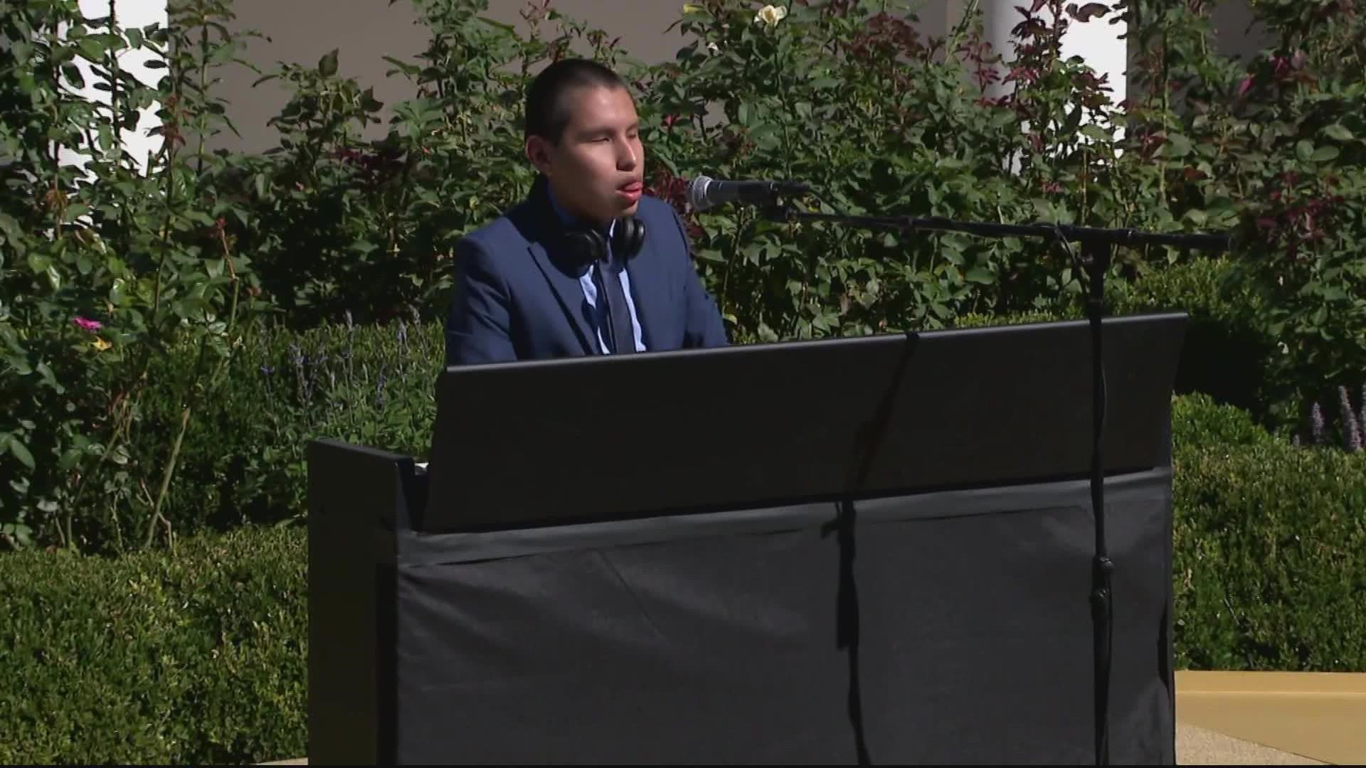Jose Montero performed at the White House on the 32nd anniversary of the Americans with Disabilities Act.