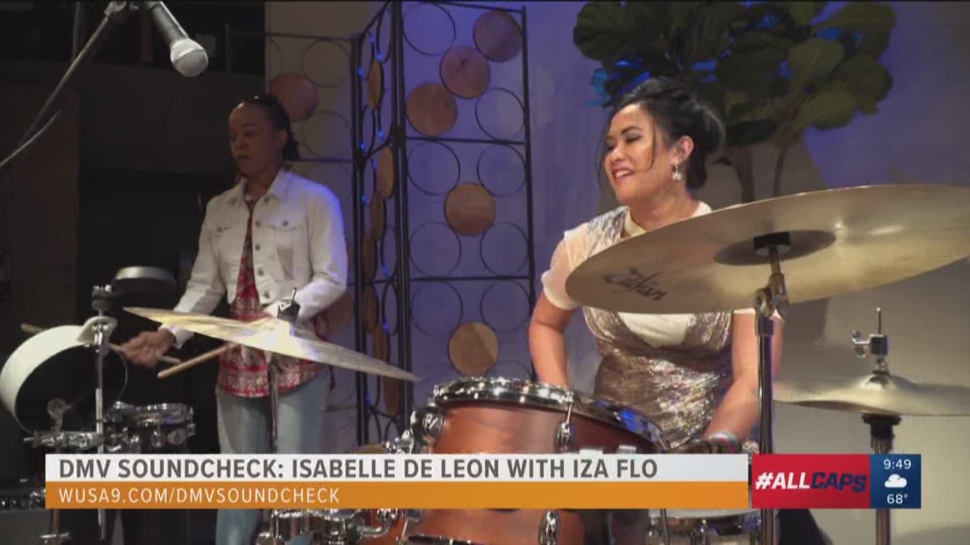 Isabelle De Leon is a professional drummer, songwriter and University of Maryland graduate. She was joined by the band Iza Flo for a live DMV Soundcheck performance.