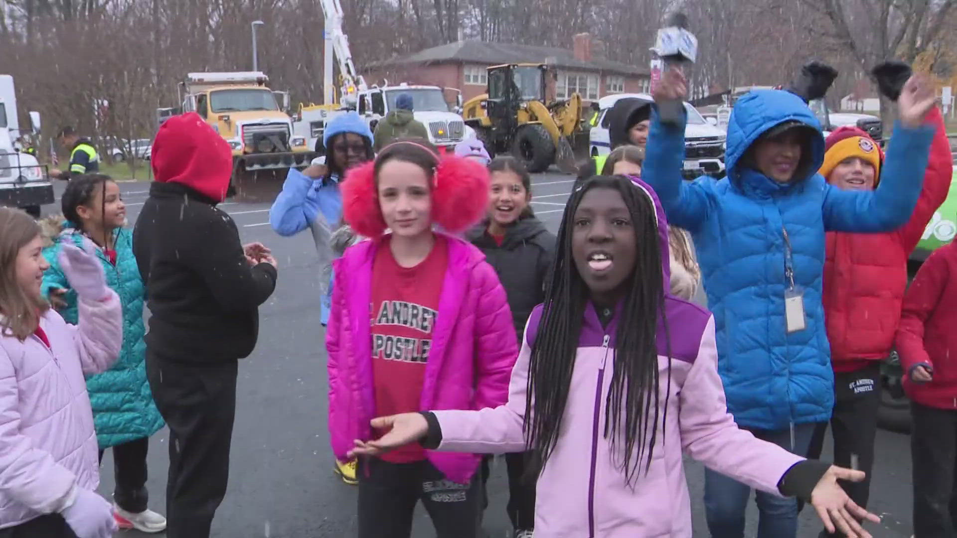 Students at St. Andrew Apostle School in Silver Spring got special visitors Friday.