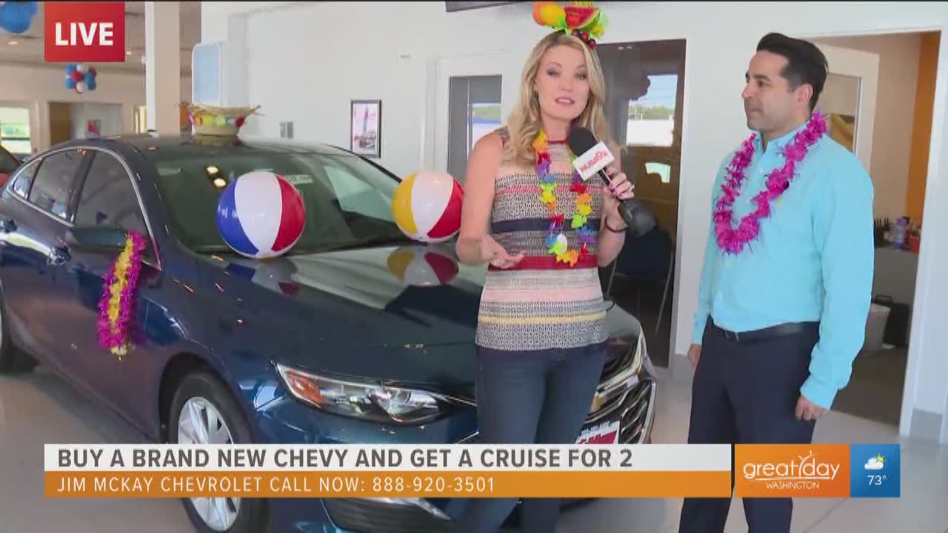 Buy a brand new Chevy at Jim McKay Chevrolet between Friday, May 24 - Monday, May 27, 2019, and you'll get a FREE cruise for two to either the Caribbean, Bahamas or Singapore. Call 888-920-3501 to make an appointment.