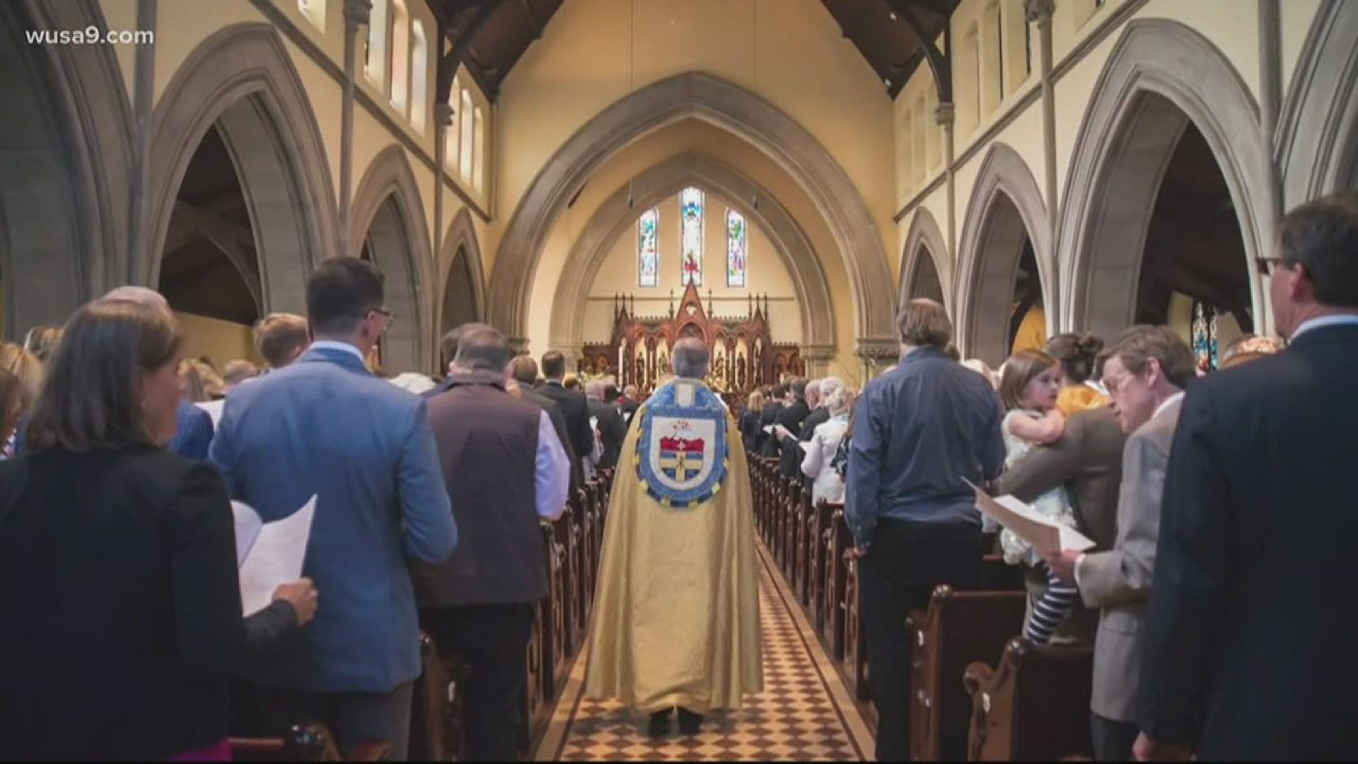 Father Timothy Cole helped lead Christ Church Georgetown in a virtual service for Easter Sunday, weeks after he survived COVID-19.