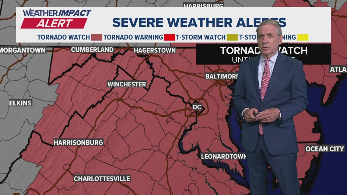 Tornado Watch expanded Friday night to include all of D.C., Maryland ...
