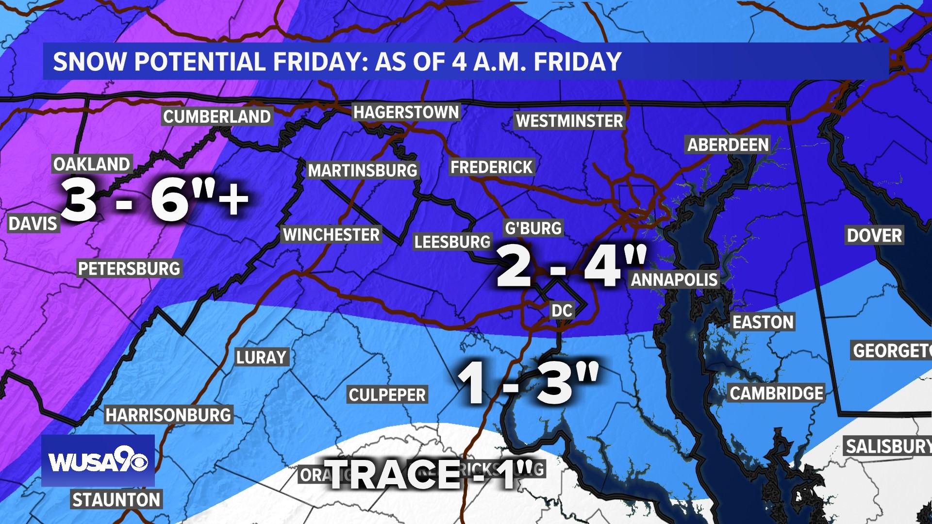 Plan on a slow and slick morning commute Friday.